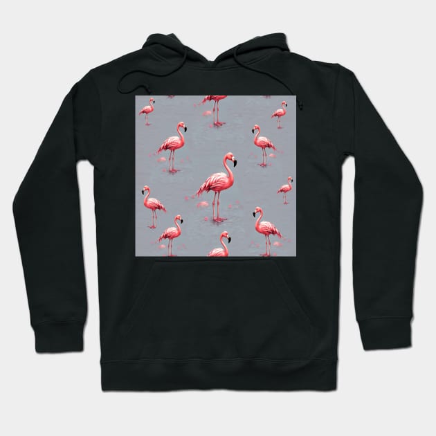 Flamingos Hoodie by Buff Geeks Art